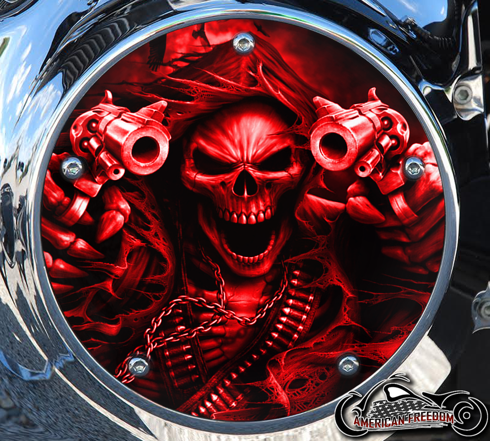 Custom Derby Cover - Gunfighter 1 red